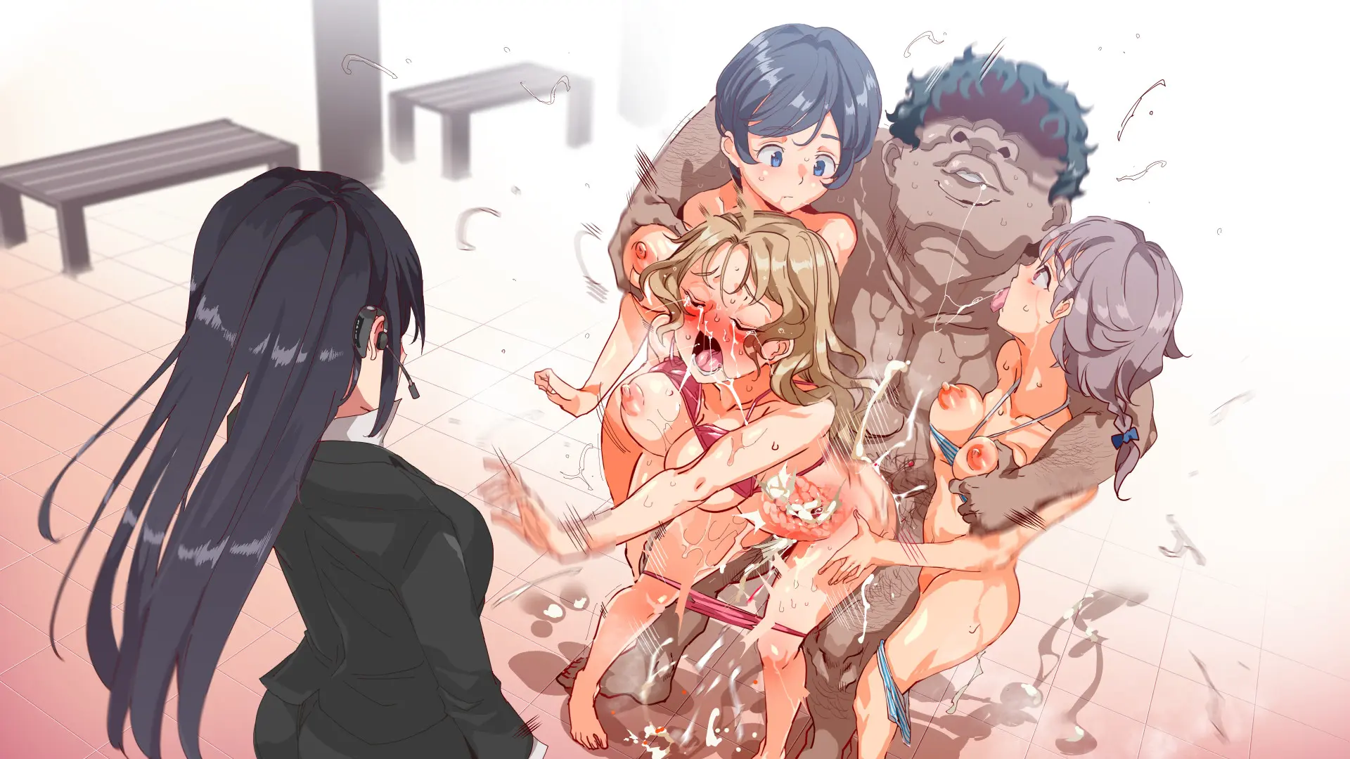 Mukanshin Pool ~Au Onna Zenin, Sekuhara Shihoudai No Aruku Nama Onaho | 무관심 수영장 ~만나는 여자 전원 성희롱 무제한의 걸어다니는 생오나홀 ~